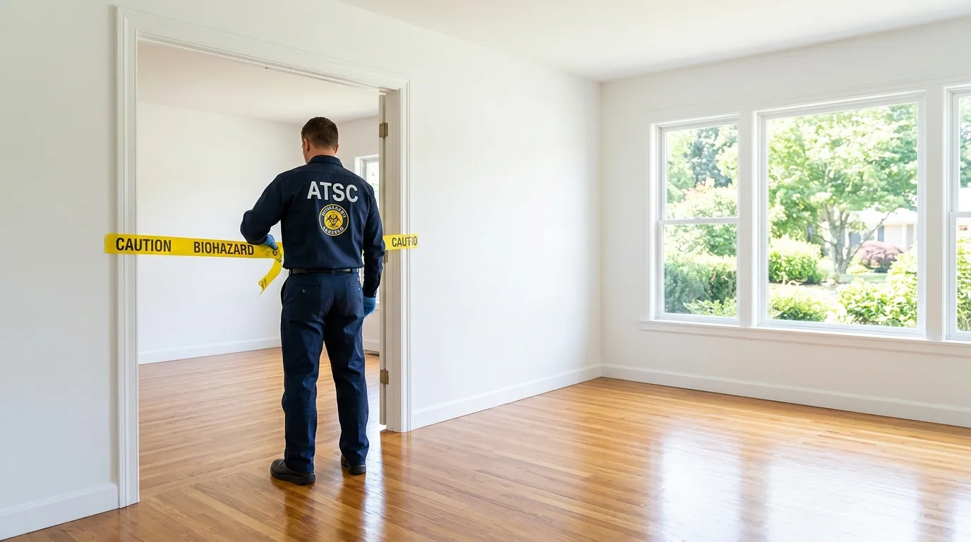 Certified biohazard cleanup crew performing Crime Scene Cleanup in Jamaica Plain